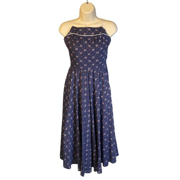 Maggie Dino Dresses & Skirts - Vintage 70s Style Floral‎ Midi Dress Cottagecore Sundress Open Back Small